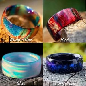 Mode natuurlijke regenboog opaal ring iriserende kleur veranderende opaalringen voor vrouw en mannen bruiloft engagement jubileum cadeau