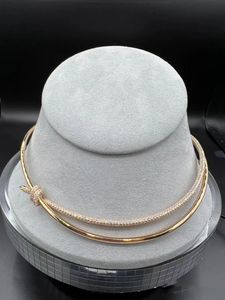 Collier de mode Bijoux de créateur Big Kont Forme Chaînes Colliers pour Femmes Fête Or Rose Platine Longue Chaîne Diamants Bijoux 60153062