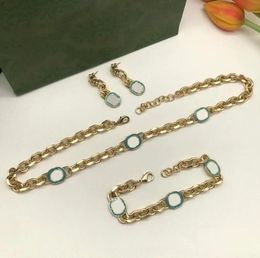Mode ketting oorbellen armband ontwerpers dames feestcadeau sieraden van hoge kwaliteit met doos