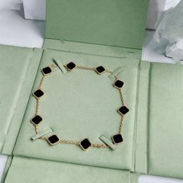 Collier à la mode élégant dix trèfle, Bracelet classique, bijoux pour femmes, pendentif de haute qualité, 7 couleurs, 2280