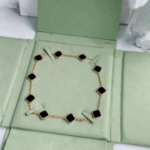 Collier de mode Elegant Ten Clover Classic Bracelet Collier de bijoux pour femmes Pendant 7 Couleurs 274J