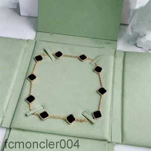 Mode ketting elegante tien klaver klassieke armband ketting dames sieraden hanger hoge kwaliteit 7 kleuren jx4r