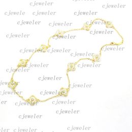 Collier de mode Fleur à quatre feuilles Élégant collier vc classique de trèfle à dix fleurs pour femmes bijoux pendentif de haute qualité 30 couleurs cadeau-1