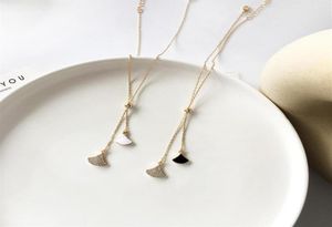 Collier de mode chaîne mince avec collier pendentif gingkgo