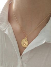 Collier Vintage avec pendentif en forme de pièce de monnaie pour femme, chaîne à longue clavicule, bijoux à la mode, Whole4051521