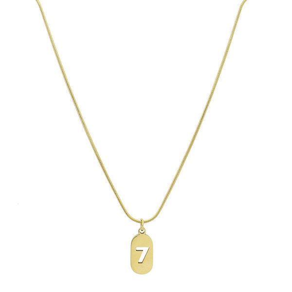 colliers de mode Lucky number 7 pratique 2020 nouveau style bijoux pendentif de haute qualité mode chaîne de style simple et cool pour dame femmes