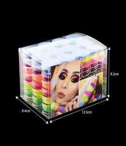 Fashion Neon fard à paupières Powder Makeup 6Colors Feed Shadow Set Powder Eyes Makeup 6pcs Kit DIY Nail Art Powder3215382