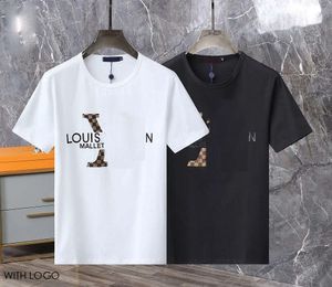 Mode NIEUW 2024 POLO POLO KORTE MEEVED Designer Herenhemd Rapelbrief Hoogwaardige top Casual Business Slim Fitting T-shirt naar T-