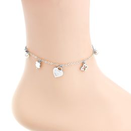 Mode nouveau créateur de cheville pour femme 925 argent pied bijoux incrusté Zircon bracelets de cheville Bracelet sur une jambe personnalité