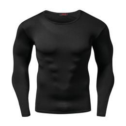 Mode-Nouvelle arrivée Chemise de compression à séchage rapide T-shirt d'entraînement à manches longues Vêtements de fitness d'été Couleur unie Bodybuild Gym Crossfit