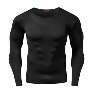 Mode-Nieuwe Collectie Sneldrogende Compressie Shirt Lange Mouwen Training Tshirt Zomer Fitness Kleding Solid Color Bodybuild Gym Crossfit
