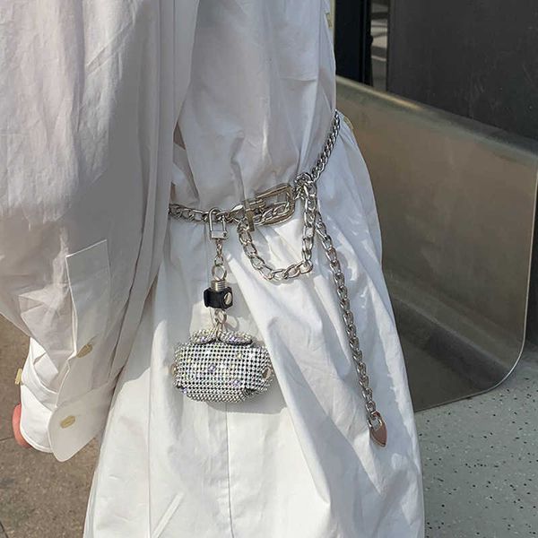 Mode nouveau sac Mini collier sac strass sac Mini sac à bandoulière unique épaule chaîne sac taille sac 010323a