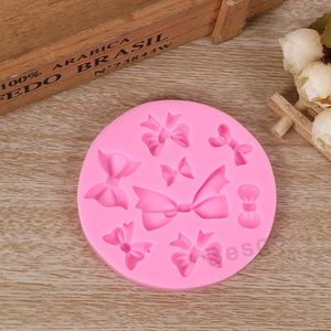 Bowknot vormige siliconen mal diy food grade strikje schimmel taart koekjes silicagel bakken tool keuken fondant decoratie BC BH2773