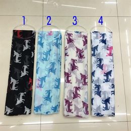 moda nuevas bufandas y chales con estampado de chihuahua patrón de perro animal abrigo hijab mezcla 4 colores enteros 10pcs / lot shippin226S