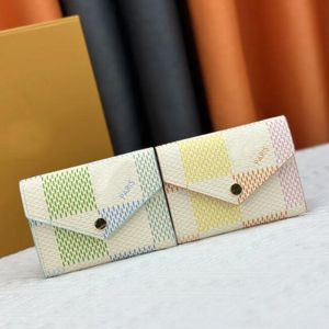 Fashion Nouvelle couleur verte / rose d'échecs pince de haute qualité portefeuille de carte multiple Position zéro portefeuille
