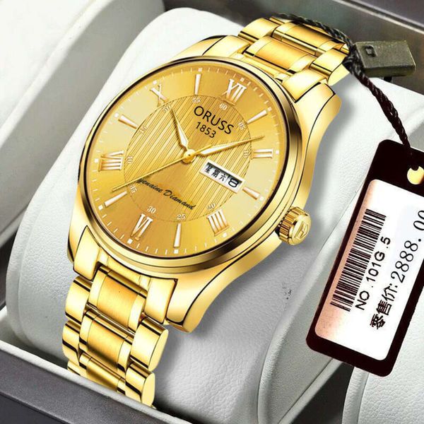 Fashion New Designer Watch Mouvement automatique Mouvement imperméable Luminal Double Calendar Men's Fashion Couple Watch Non-Mechanical Watch