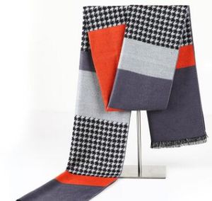 Mode-nouvelle mode hommes écharpe de luxe classique Design écharpe hiver chaud doux gland Pashmina châle Wrap foulards