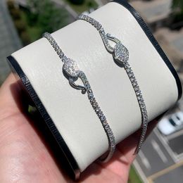 Mode Nieuwe Iced Out Bling Cubic Zirkon CZ Tennis Chain Bracelet Women Fashion Femme Snake Chain Hand Chain Boho Jewelry Gifts
