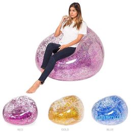 Fashion-new paillettes gonfiabili divano poltrona pvc aria paillette materasso gonfiabile piscina di acqua galleggianti sedia a sdraio lounge bambini adulti to208Q