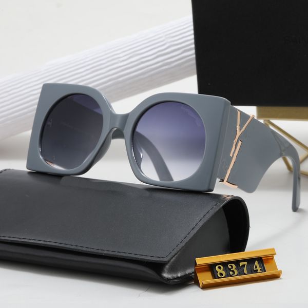 Moda Nuevas gafas de sol redondas Gafas Gafas de sol Marca de diseñador Marco de metal negro Lentes de vidrio oscuras de 50 mm para hombres y mujeres Mejor marrón L6