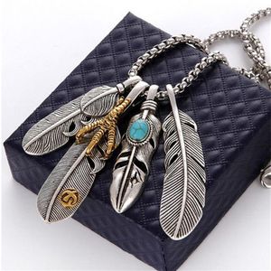 Mode nouveau Style plume aigle griffe hommes et femmes Hip Hop personnalité exquise collier pendentif bijoux de luxe cadeau Q05311989