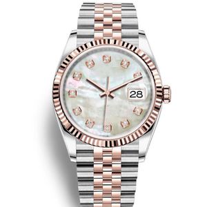 Fashion Nieuwe horloge automatische mechanische beweging armband damesheren diamant horloges polshorloges