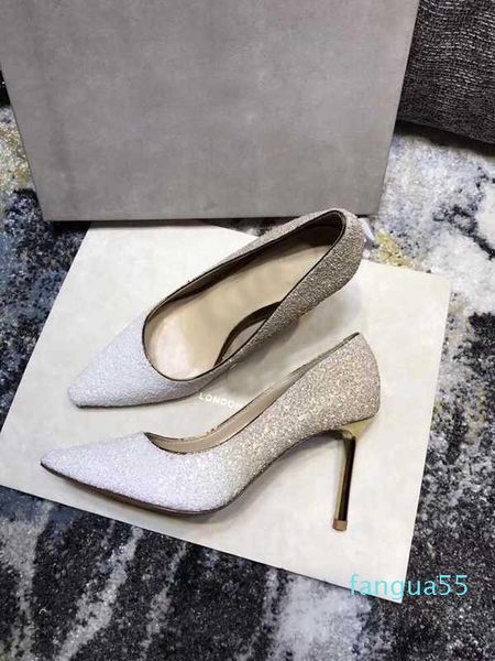 Mode nouvelles femmes pompes mariage JC talons hauts sandale 10.5 CM bout pointu à talons mariée diamant Londres chaussures habillées