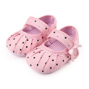 Mode nouveau-né premiers marcheurs point nœud chaussures semelles souples bébé fille princesse chaussures 0-18 mois
