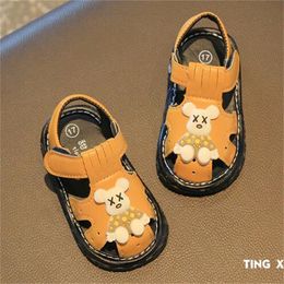 Sandales nouveau-nés de mode garçons filles premier marcheurs pour les enfants pour enfants été doux fond respirant sports petits chaussures de bébé