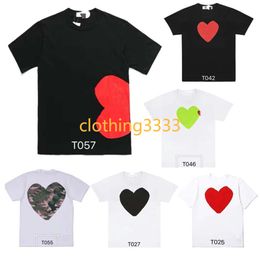 Diseñador de nicho de moda para hombres Tamisa diseñadora de ropa de corazón rojo camisa Comunics camisetas casuales de mujeres des inspección garcon