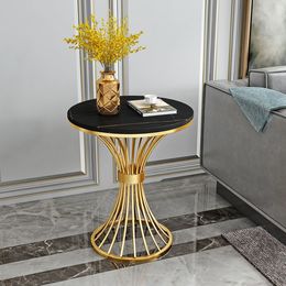 Mode Scandinavische Stijlen Woonkamer Meubels Ronde Tafel Metalen Cilinder Koffie Bureau Voor Thuis Balkon Restaurant Decor