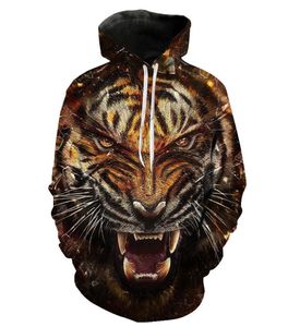 Novedad de moda Dign King of the Fort Tiger Sudadera con capucha 3D abrigo fino hombres mujeres Casual Sudadera con capucha Cool Personali Streetwear8310650