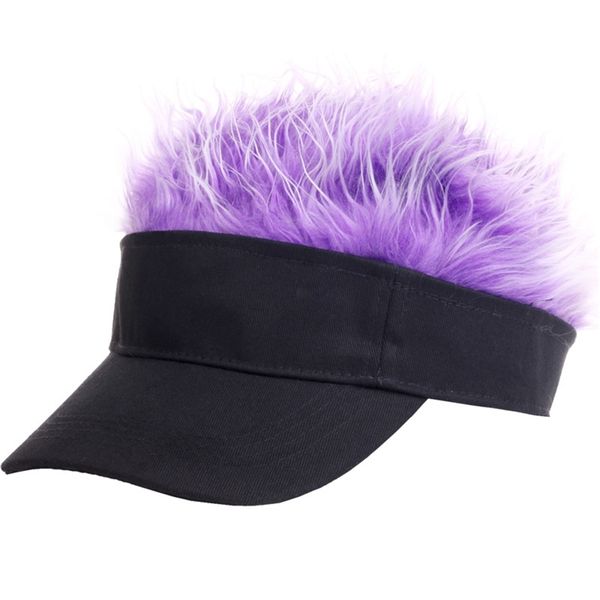 Moda novedad tupé peluca pelo divertido gorra de béisbol pelo falso visera sombreros para niños niñas niños regalos geniales 220816
