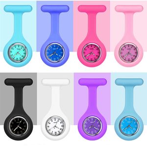 Fashion Nurses Watches Doctor Fob Pocket Watch Silicone Tunic Quartz Clock Medical Nurse Women Watches with Clip reloj de bolsillo