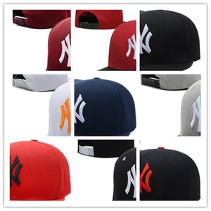 Mode NY Snapback platte Baseball Caps Vele Kleuren Pet Nieuwe bot Verstelbare Snapbacks Sport Hoeden voor mannen Gratis Drop Shipping Mix Order