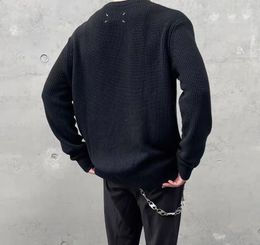 Fashion O-Neck Pull en tricot pour hommes Spring décontracté Louleurs Loose Longs Black Knitwear Man High Quality Trend All-Match Pullover 240123