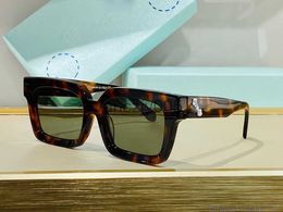 Fashion Off w zonnebril Designer Offs White Luxe voor mannen en Wo Stijl 40001 Klassieke dikke plaat Zwart vierkant frame Brillen Vqpr GA0C