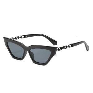 Mode OFF W lunettes de soleil haute qualité 2021 nouvelle marque de lunettes de soleil Cat's Eye tendance même peinture chaîne de cuisson femmes lunettes