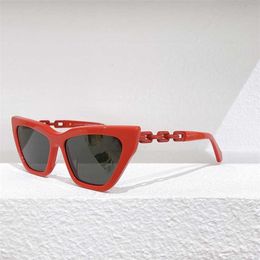 Moda OFF W gafas de sol de alta calidad de la nueva tendencia de la moda gafas de sol de ojo de gatito de montura estrecha blanca mismas gafas owri021f