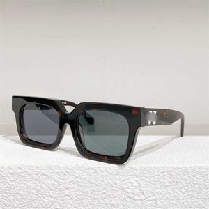 Mode OFF W lunettes de soleil luxe Chaopai cadre transparent blanc mode hommes et femmes hip-hop hors personnalité boîte Ow40001u avec logo