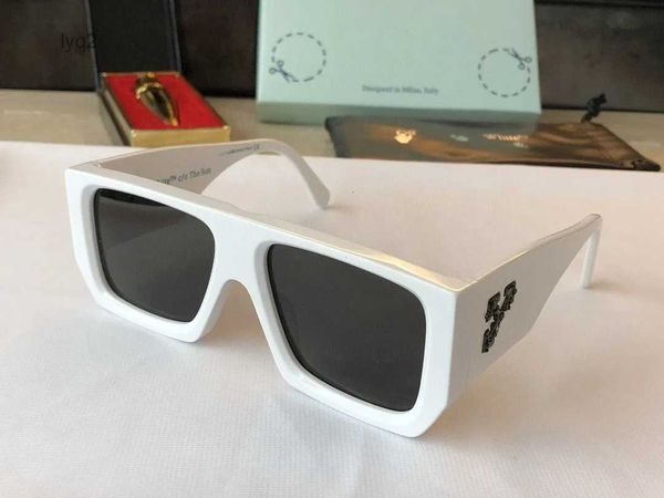 Mode Off w Lunettes de soleil de luxe Offs White Top Luxe de haute qualité Marque Designer pour hommes Femmes Nouvelle vente de lunettes de soleil de renommée mondiale Uv400 avec boîte Ow40018uCKUC