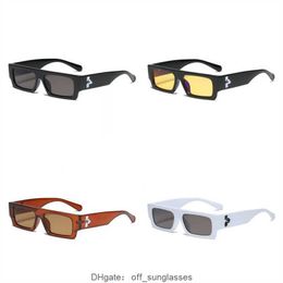 Mode OFF W lunettes de soleil luxe blanc designer de luxe pour hommes et style 40001 mode classique plaque épaisse noir blanc cadre carré lunettes KY94