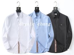 moda Camicia da uomo ufficiale dello stesso stile T-shirt di lusso Abiti da lavoro casual a maniche lunghe plaid Pony Ricamo marca 22 colori taglia M-4XL 848057126