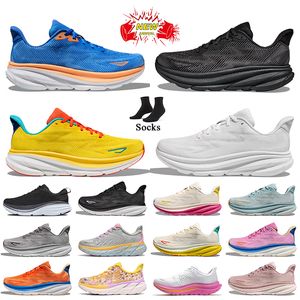 Fashion OG Clifton 9 Bondi 8 Kawana Chaussures de course Black Blanc Cyclamen Lilac Lilac Rose rouge Gris Blue Cloud Clounateurs Sneakers Jogging Trainers Sports Taille 36-47