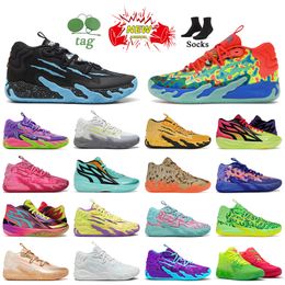 Fashion OG Designer Lamelo Ball MB.01 02 03 Chaussures de basket-ball Blue Hive Guttermelo Queen City Rick Morty Porsche Chino Hills Toxic Pink Wings Lamelos Trainers Sneakers