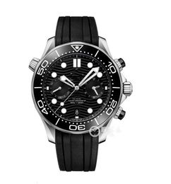 Mode Omeg horloge luxe ontwerper mega quartz horloge Oujiabang stalen riem solide volledig functionele chronograaf heren
