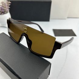 Gafas de sol de una pieza de moda para hombres y mujeres Gafas de fiesta en la playa resistentes a UV400 de alta calidad Gafas de medio marco Múltiples colores para elegir con caja DG4441