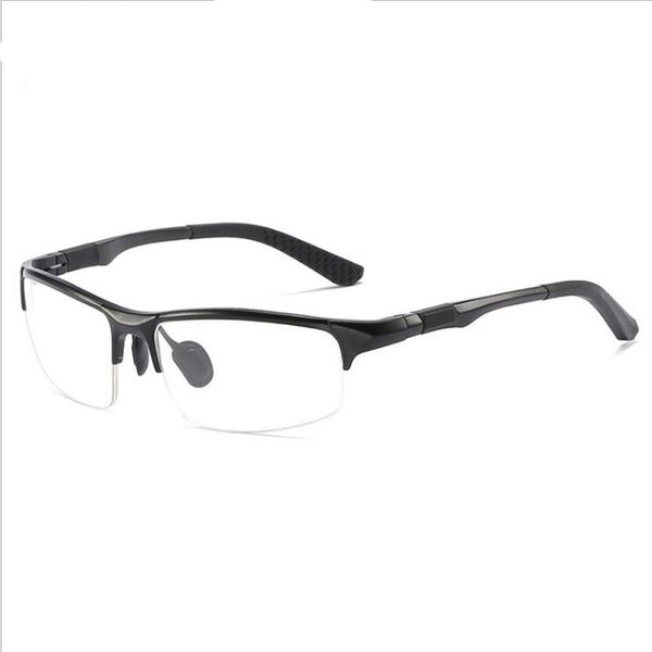 Lunettes de Sport à monture optique en aluminium et magnésium, à la mode, miroir plat, demi-monture, lunettes de vue courte, 250x