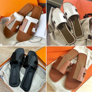 Mode oranje strand slippers dames designer sandalen voor dames slipper casual loafers schoenen zomer buitenglaasjes plat bodem echte lederen slippers maat 42