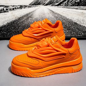 Mode Orange baskets hommes Original Designer hommes chaussures de planche à roulettes Hip Hop Streetwear chaussures hommes confort plate-forme baskets 240329
